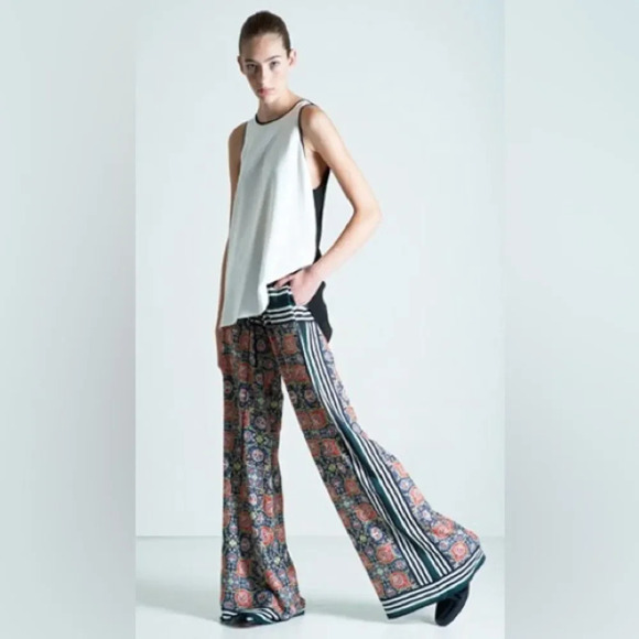 CLOVER CANYON Mission Tiles Wide Leg Printed‎ Pants in Multi - Picture 1 of 15